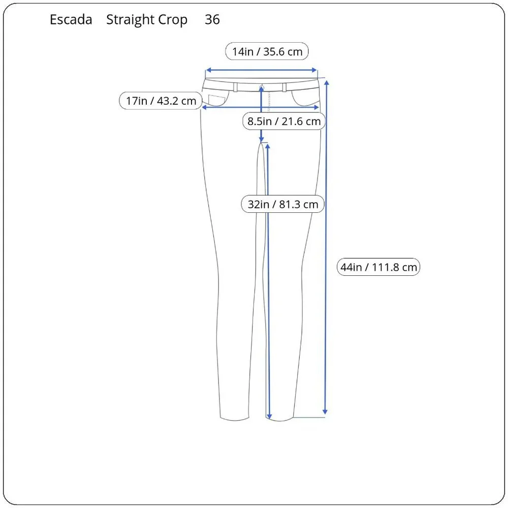 Escada Womens Pants 36 Peach Pink Straight Fit Crop Ankle Stretch Denim Jeans - Picture 3 of 10